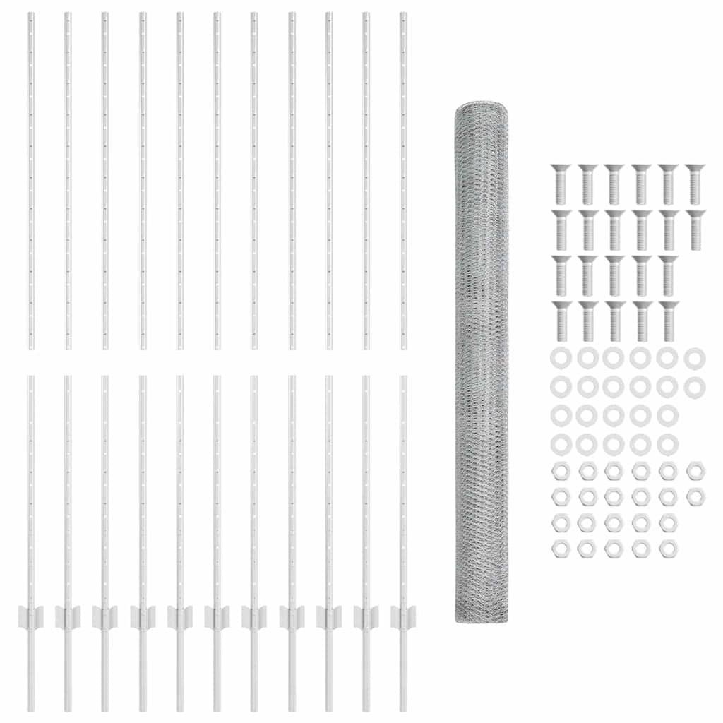 Fence with Post Silver