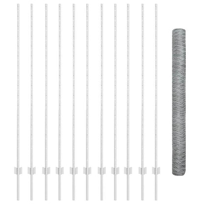 Fence with Post Silver