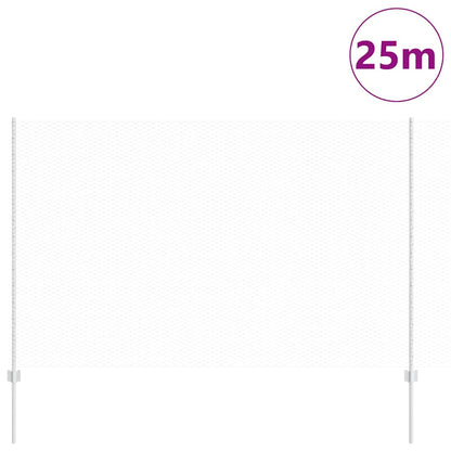 Hexagonal Fence with Post 25 x 1.6 m Galvanised Steel Silver