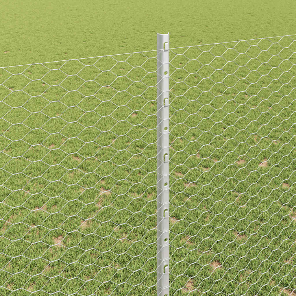 Fence with Post Silver
