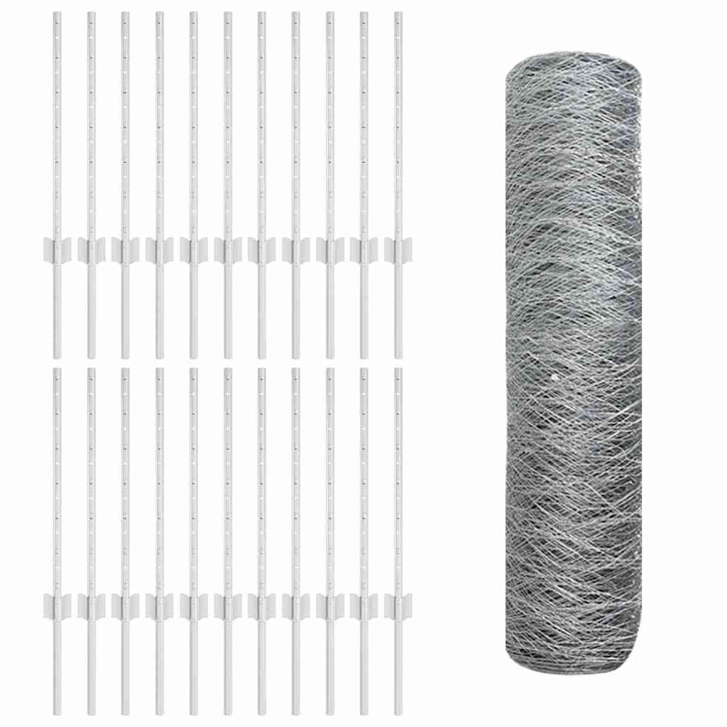 Fence with Post Silver