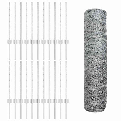 Fence with Post Silver