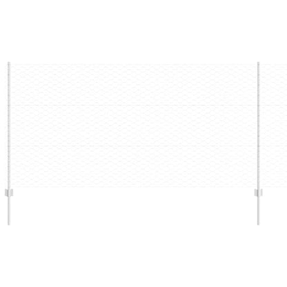 Hexagonal Fence with Post 50 x 1.2 m Galvanised Steel Silver