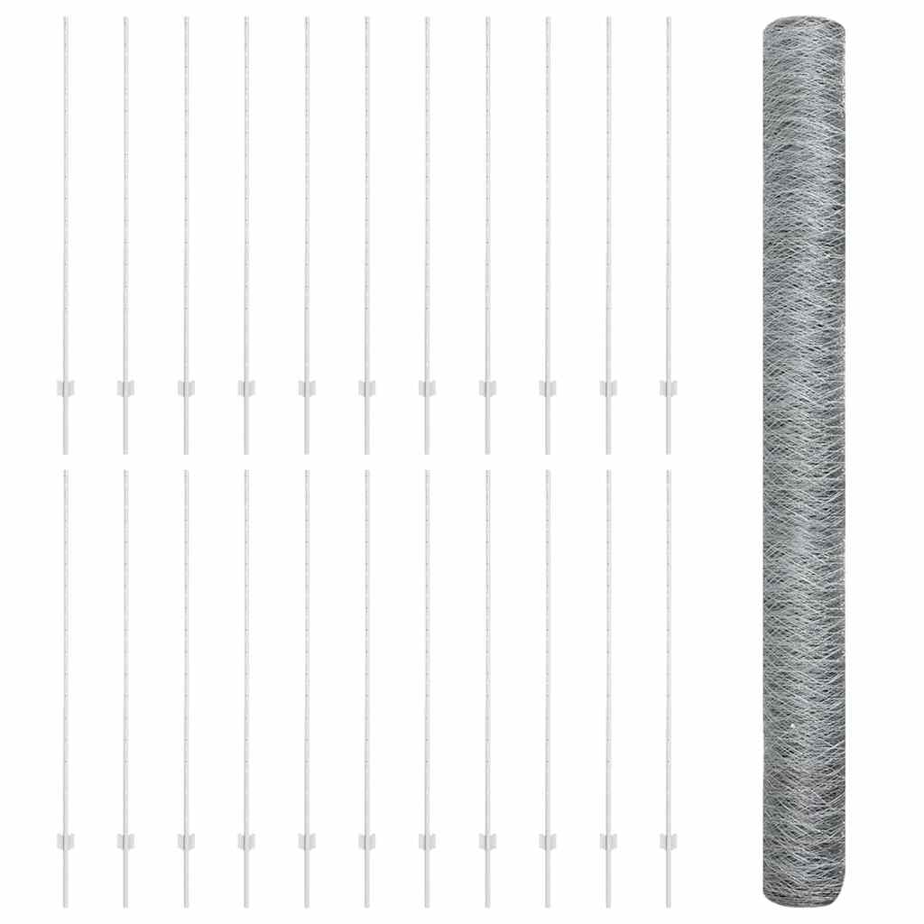 Fence with Post Silver
