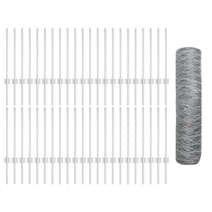 Fence with Post Silver