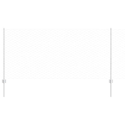 Hexagonal Fence with Post 100 x 1 m Galvanised Steel Silver