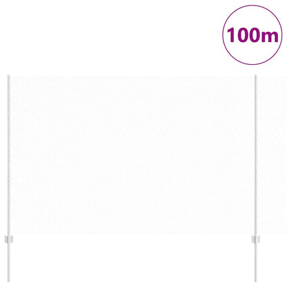 Hexagonal Fence with Post 100 x 1.6 m Galvanised Steel Silver