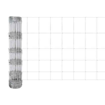 Outdoor Wild Fence with Posts 25 x 0.8 m Galvanised Steel Mesh