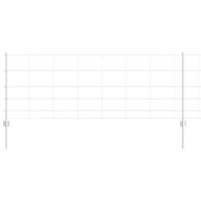 Outdoor Wild Fence with Posts 25 x 0.8 m Galvanised Steel Mesh