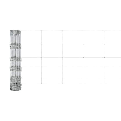 Outdoor Wild Fence with Posts 25 x 0.8 m Galvanised Steel Mesh