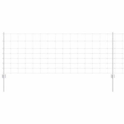 Outdoor Wild Fence with Posts 25 x 0.8 m Galvanised Steel Mesh