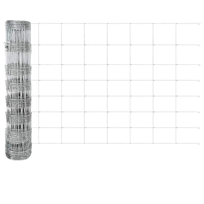 Outdoor Wild Fence with Posts 25 x 0.8 m Galvanised Steel Mesh