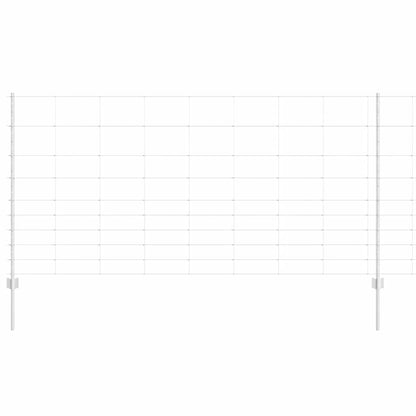 Outdoor Wild Fence with Posts 25 x 1.2 m Galvanised Steel Mesh