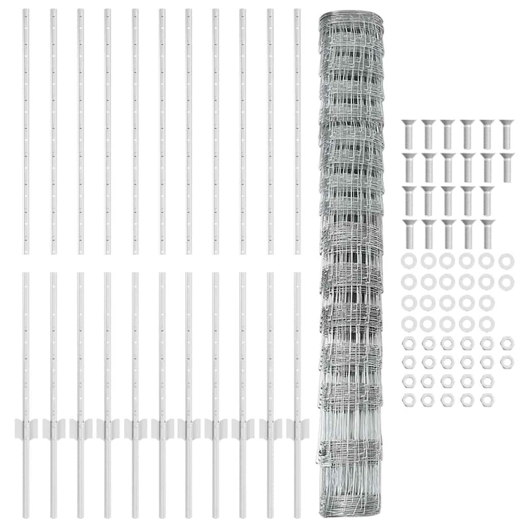 Fence with Post Silver