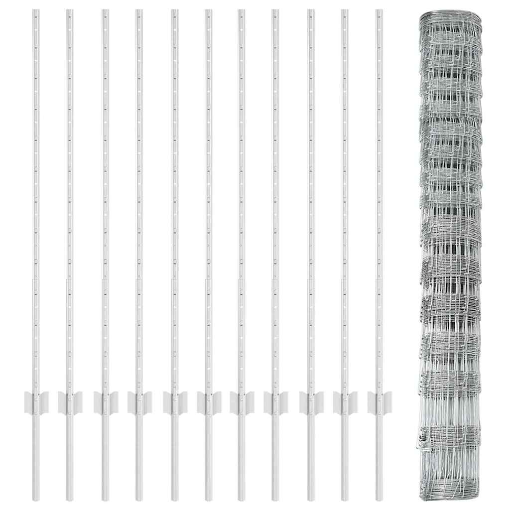 Fence with Post Silver