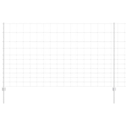 Outdoor Wild Fence with Posts 25 x 1.4 m Galvanised Steel Mesh