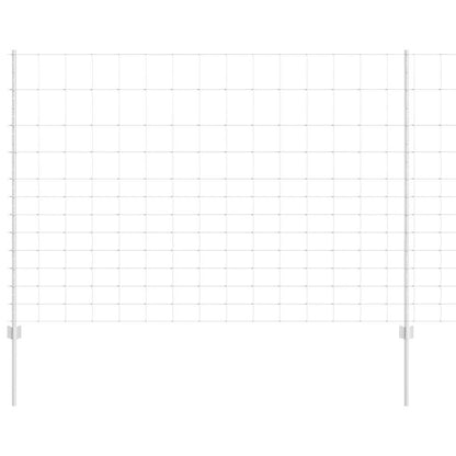 Outdoor Wild Fence with Posts 25 x 1.5 m Galvanised Steel Mesh
