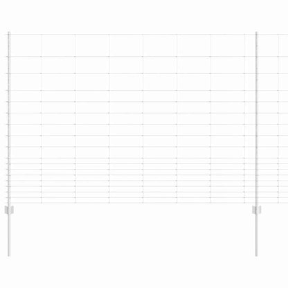 Outdoor Wild Fence with Posts 25 x 1.5 m Galvanised Steel Mesh