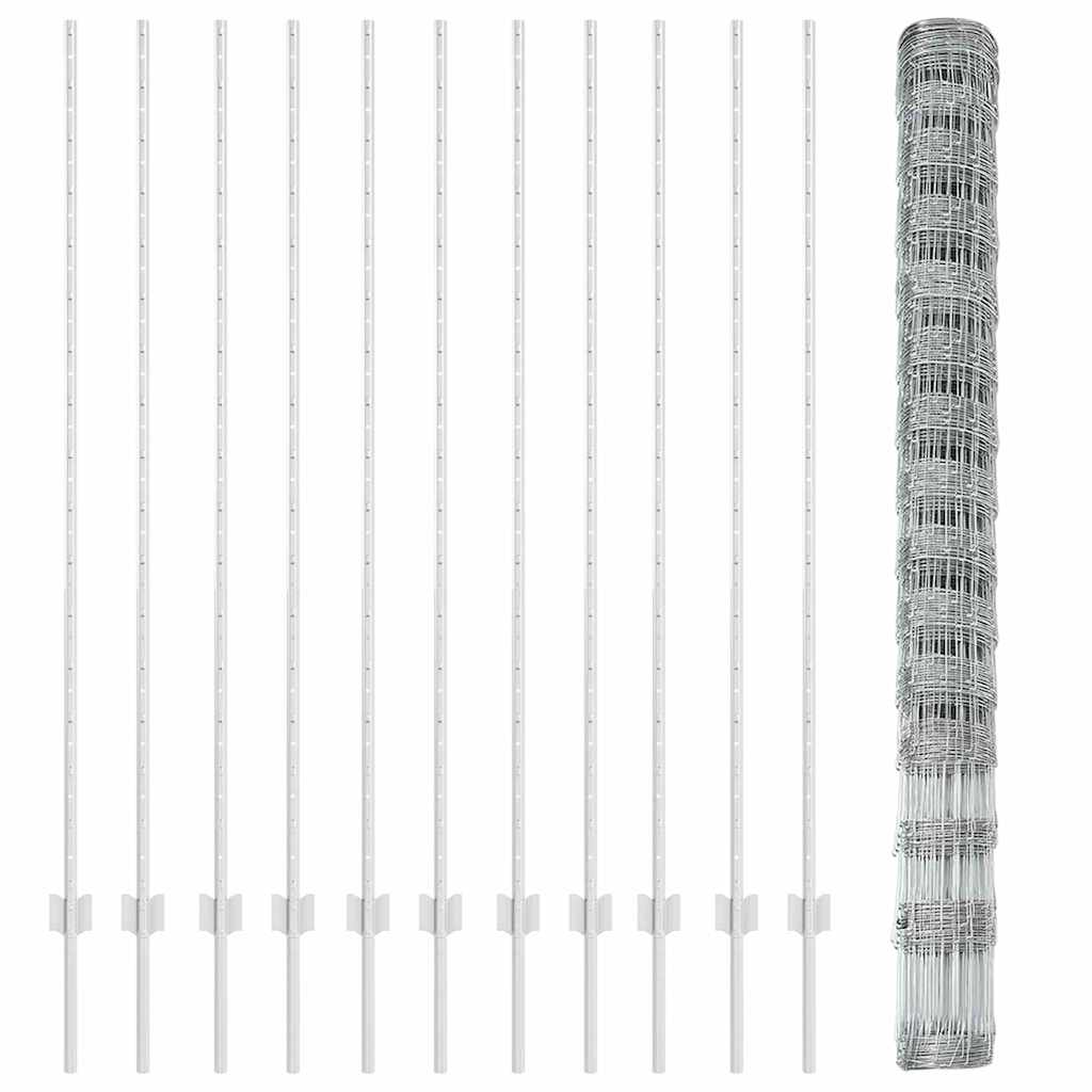 Fence with Post Silver