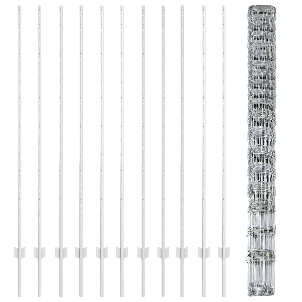 Fence with Post Silver