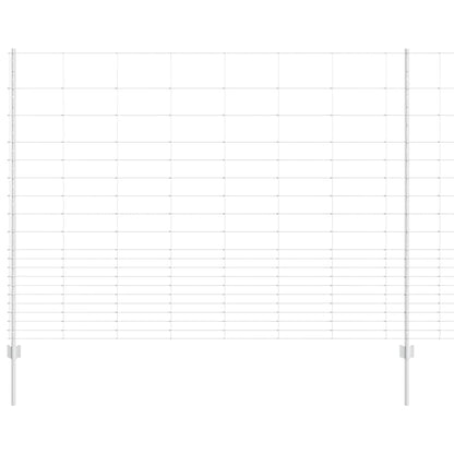 Outdoor Wild Fence with Posts 25 x 1.6 m Galvanised Steel Mesh