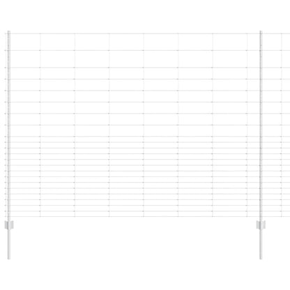 Outdoor Wild Fence with Posts 25 x 1.6 m Galvanised Steel Mesh