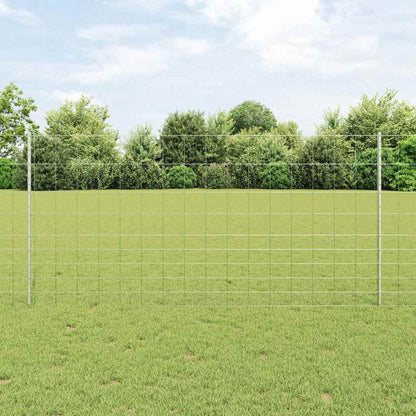 Outdoor Wild Fence with Posts 50 x 1.2 m Galvanised Steel Mesh