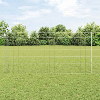 Outdoor Wild Fence with Posts 50 x 1.2 m Galvanised Steel Mesh