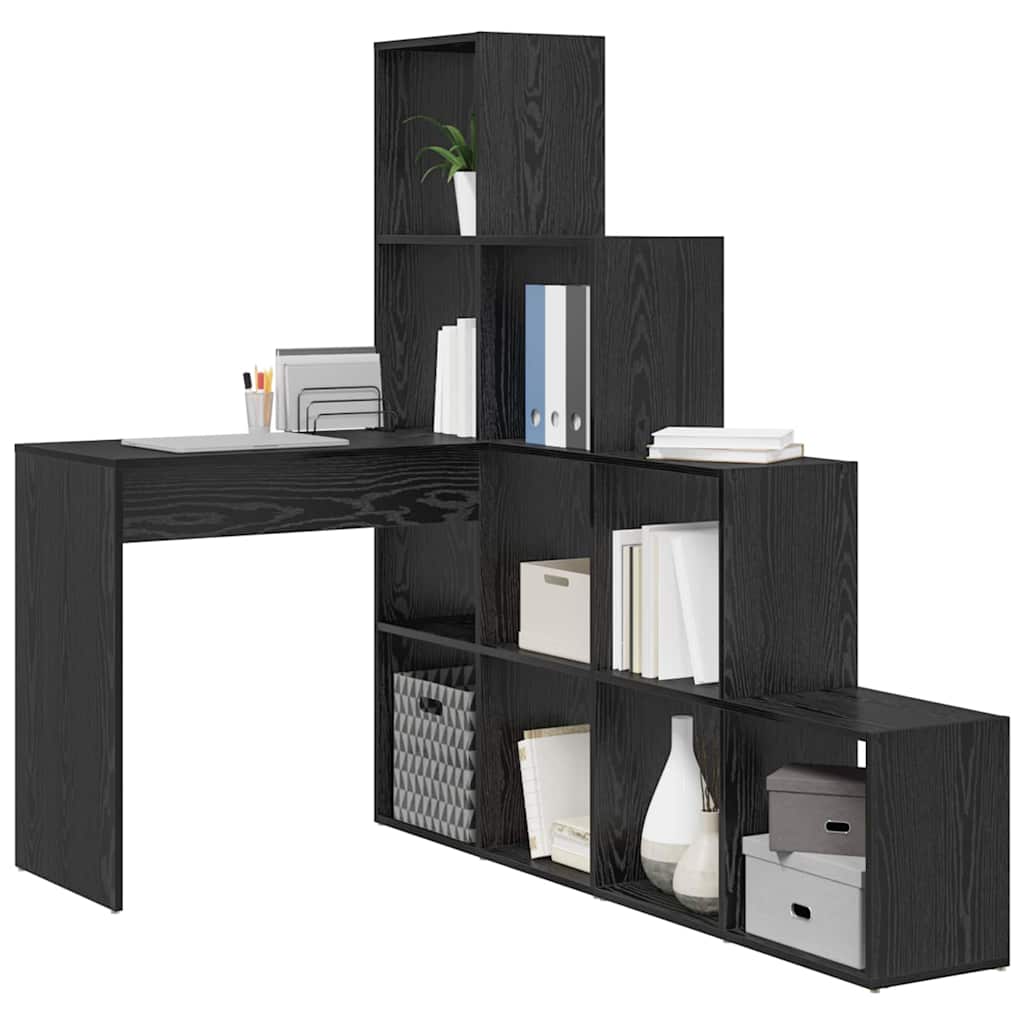 Corner Desk Black Oak 101.5 x 149.5 x 149.5 cm Engineered Wood