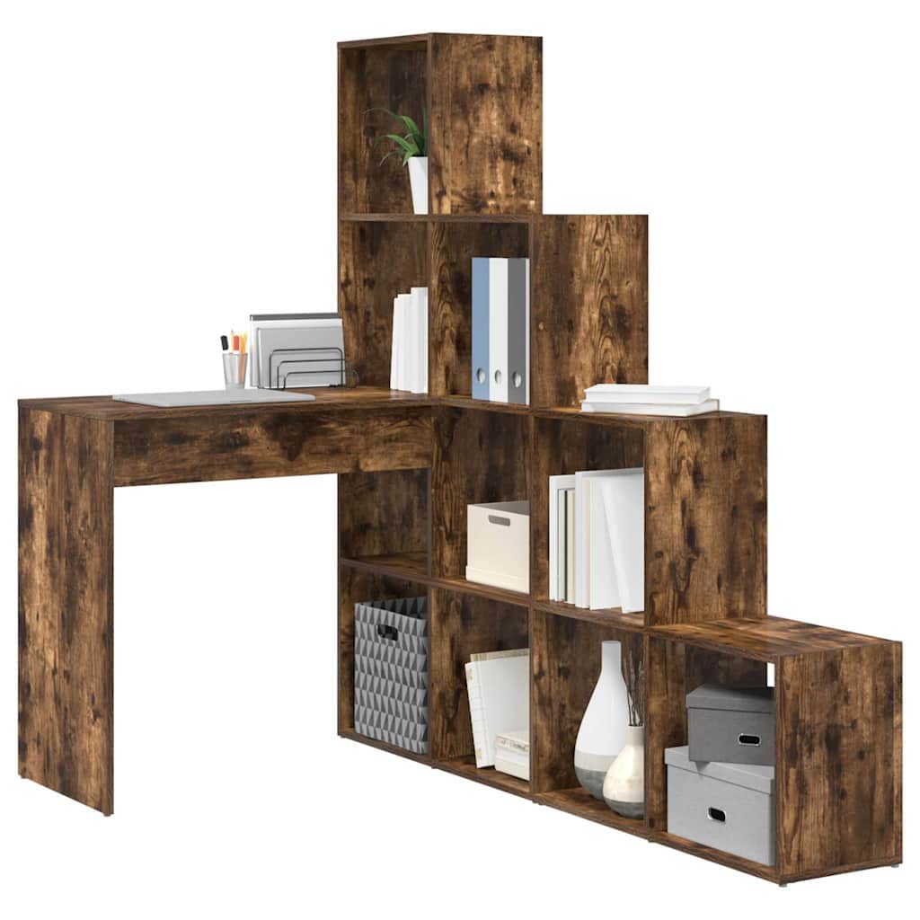 Corner Desk Smoked Oak 101.5 x 149.5 x 149.5 cm Engineered Wood