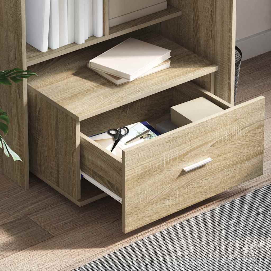 Desk Sonoma Oak 131.5 x 50 x 106.5 cm Engineered Wood