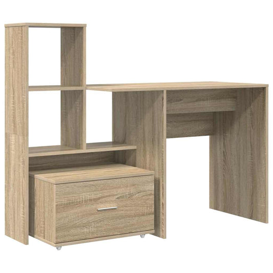 Desk Sonoma Oak Engineered Wood 131.5 x 50 x 106.5 cm