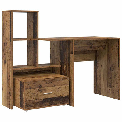 Desk with Drawer Old Wood 131.5 x 50 x 106.5 cm Engineered Wood