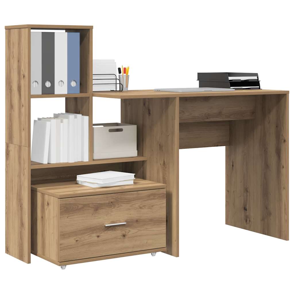 Desk Artisan Oak Engineered Wood 131.5 x 50 x 106.5 cm