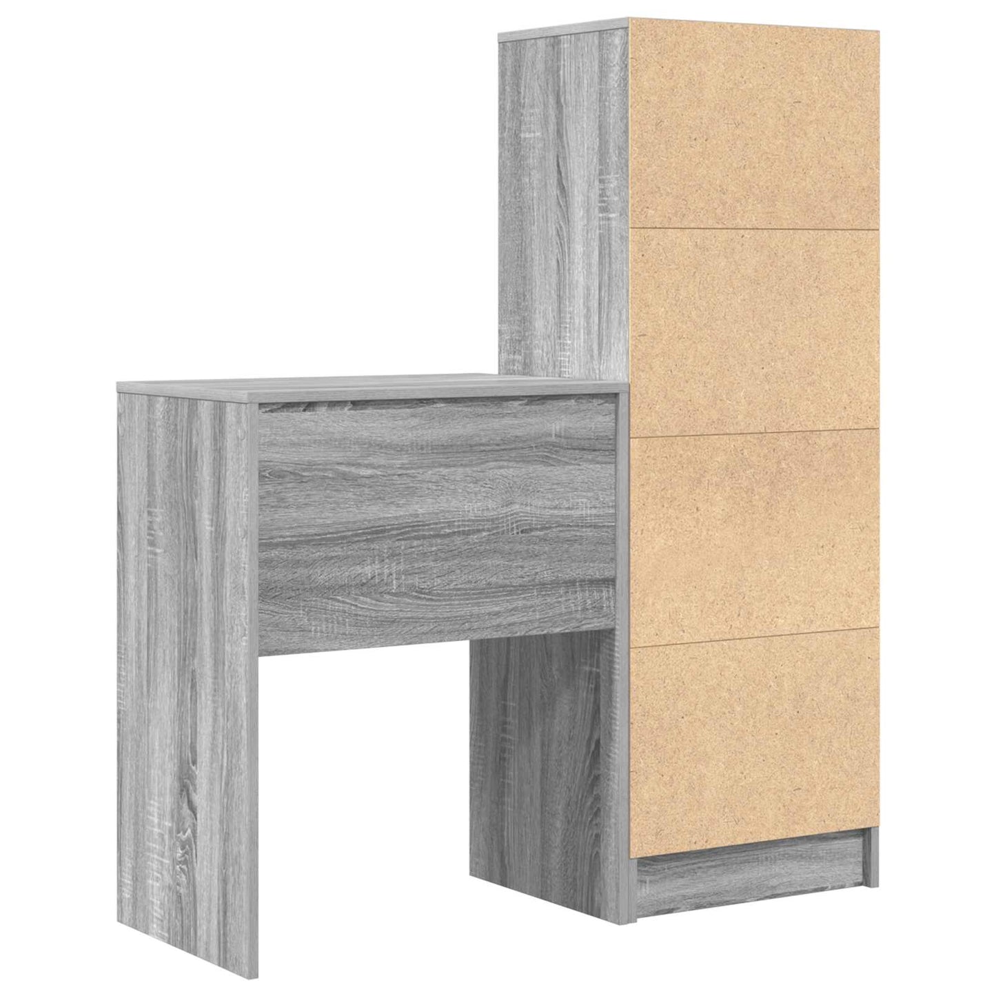 Desk with Drawer with Shelf with Storage 2 pcs Grey Sonoma