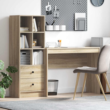 Desk with Drawer with Shelf with Storage 2 pcs Sonoma Oak
