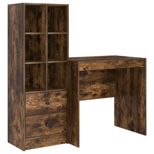 Desk Smoked Oak 125.5 x 50 x 127 cm 2 pcs