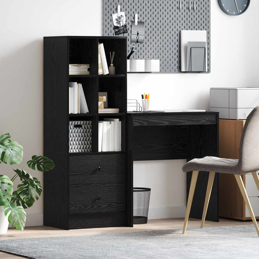 Desk Black Oak 135.5 x 50 x 127 cm 2 pcs