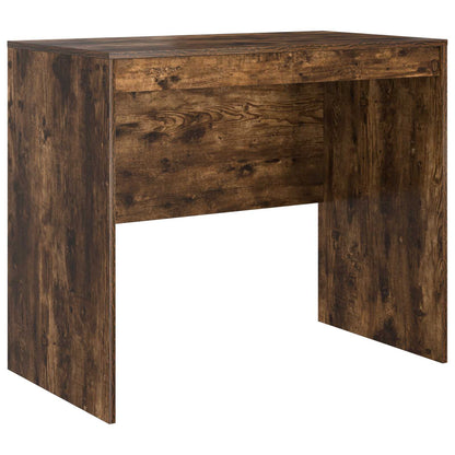 Desk with Drawer with Shelf with Storage 2 pcs Smoked Oak