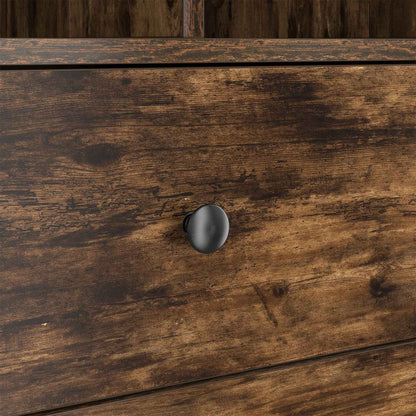 Desk with Drawer 2 pcs Smoked Oak