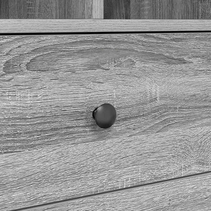 Desk with Drawer 2 pcs Grey Sonoma