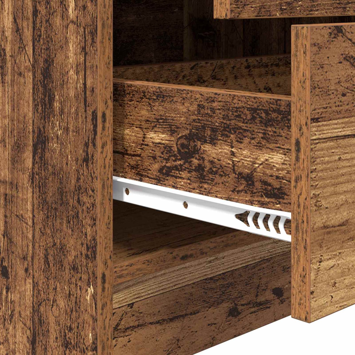 Desk with Drawer 2 pcs Old Wood