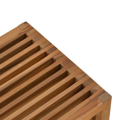 Garden Side Table Brown 50 x 32.5 x 35 cm Solid Teak Wood