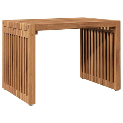 Garden Side Table Brown 50 x 32.5 x 35 cm Solid Teak Wood