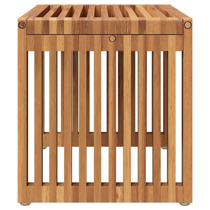 Garden Side Table Brown 50 x 32.5 x 35 cm Solid Teak Wood