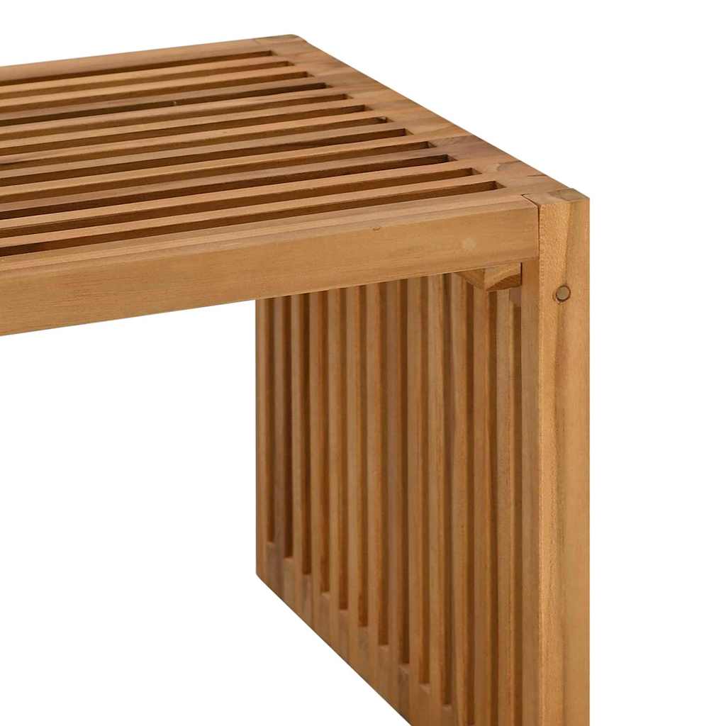 Garden Side Table Brown 70 x 37.5 x 35.5 cm Solid Teak Wood