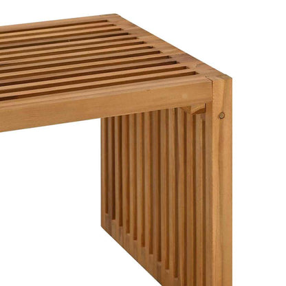 Garden Side Table Brown 70 x 37.5 x 35.5 cm Solid Teak Wood