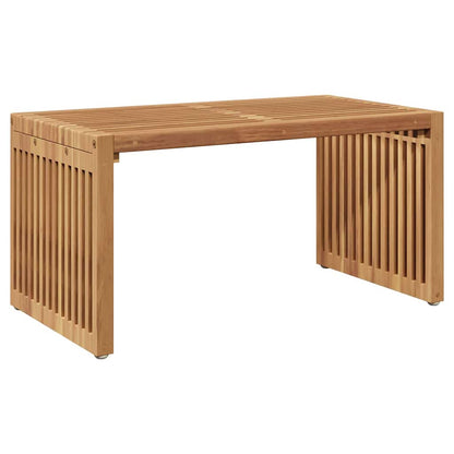 Garden Side Table Brown 70 x 37.5 x 35.5 cm Solid Teak Wood