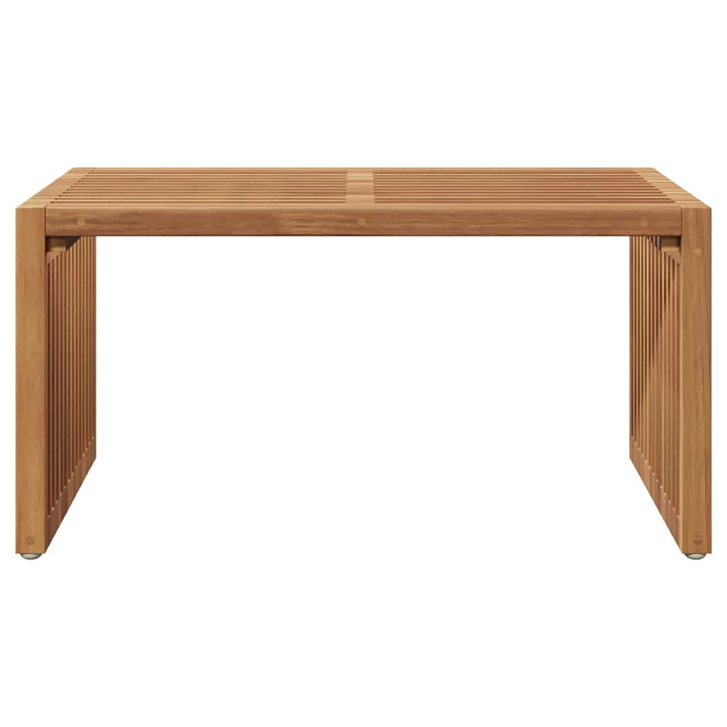 Garden Side Table Brown 70 x 37.5 x 35.5 cm Solid Teak Wood