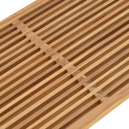 Garden Side Table Brown 110 x 55 x 35.5 cm Solid Teak Wood
